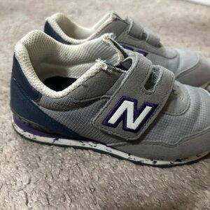 New Balance Kids' Gray and Purple Sneakers